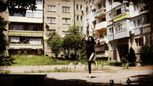 Barefoot Balkana Bliss: Leather Leggings Take Over the Ground Floor